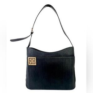 Givenchy Shoulder Bag with Gold Logo Plaque